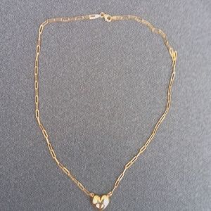 14k Gold Necklace with Heart Charm